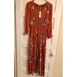 Roolee Mystree Fall Floral Dress NWT